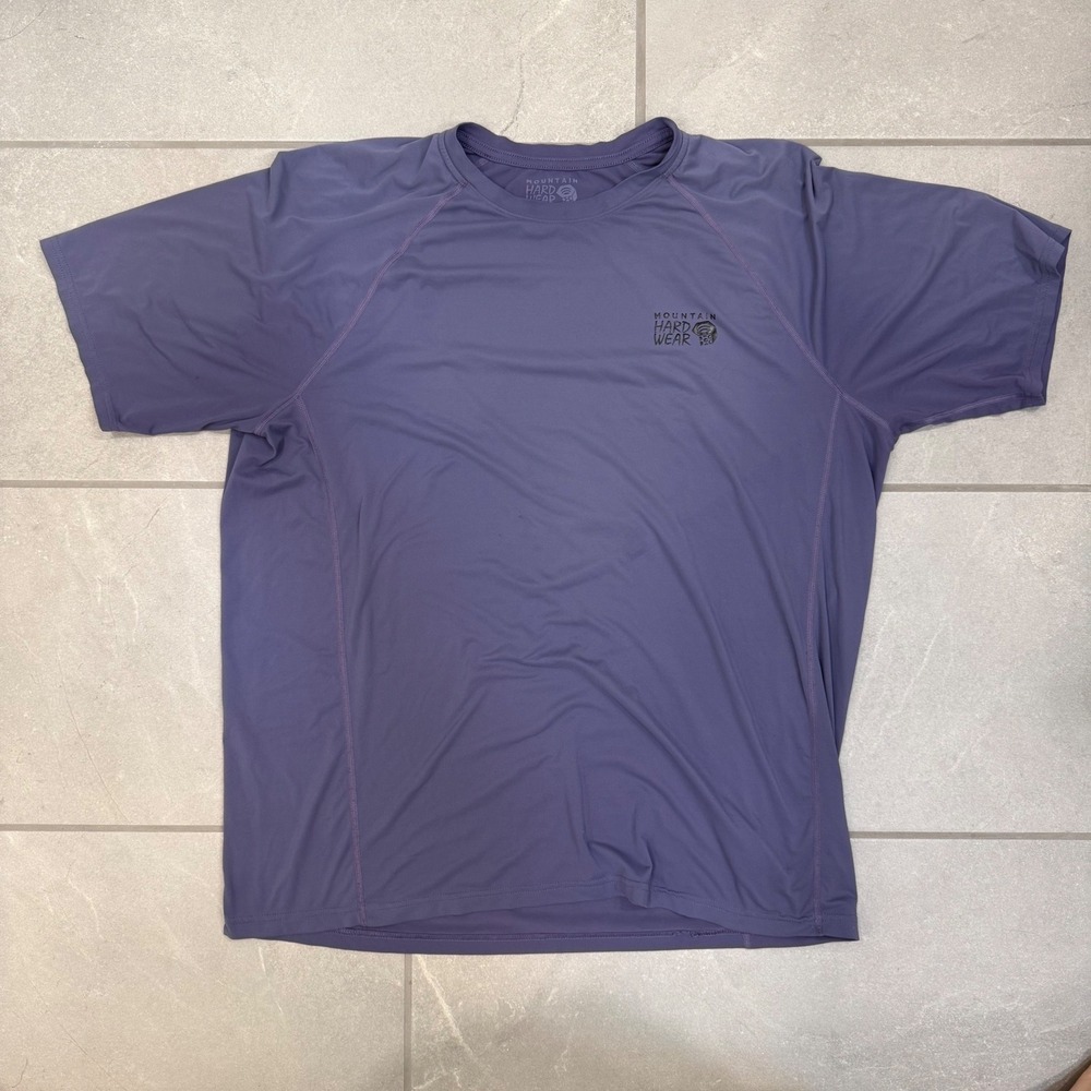 Mountain Hardwear Mens Wicked Tech Short Sleeve Shirt Purple Large OM3386